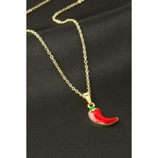 Zero Land Gld-Spt- Biber Uçlu Mineli Kolye - Sarı