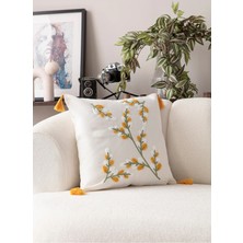 Swita Comfort Serisi Punch Işlemeli Keten Kırlent Kılıfı 43X43 cm