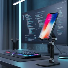 Eşya Dünyası Tablet ve Telefon Standı - Yüksek Kalite Sert Plastik, Ayarlanabilir Katlanabilir Mekanik Tutucu