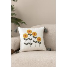 Swita Comfort Serisi Punch Işlemeli Keten Kırlent Kılıfı 43X43 cm