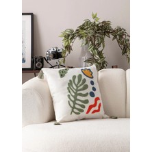 Swita Comfort Serisi Punch Işlemeli Keten Kırlent Kılıfı 43X43 cm