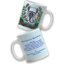 Base Art Premium Modern Türk Motifli Akrep Burcu Kupa