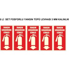 İnterform Interform Fosforlu Yangın Söndürücü Levhası 5’li Set
