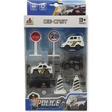 Fantastik Store Iş Makinaları 8 Parça Araç Seti - Polis Seti (Lisinya)