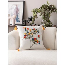 Swita Comfort Serisi Punch Işlemeli Keten Kırlent Kılıfı 43X43 cm