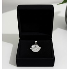 Kutup Yıldızı Gümüş Kolye Ucu Pusula 925 Ayar Gümüş Kolye Ucu