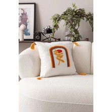 Swita Comfort Serisi Punch Işlemeli Keten Kırlent Kılıfı 43X43 cm