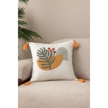 Swita Comfort Serisi Punch Işlemeli Keten Kırlent Kılıfı 43X43 cm