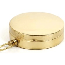 Fantastik Store Yuvarlak Sarı Metal Kasa Su Geçirmez Fosforlu Dayanıklı Pusula G50 - Lisinya