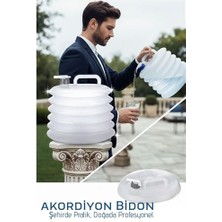 Akordiyon Bidon - Katlanabilir Lüks Su Taşıma Ünitesi | 10L Şeffaf Tasarım  Nemere