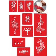 Supertrend Çılgın Tasarımlar Geçici Dövme Şablonları 10 Adet Kampanya Ürünü