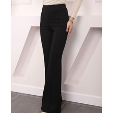 Ispanyol Paça Bel ve Bacak Bölgesi Toparlayıcı Önden Ütü Iz Detaylı Tayt Pantolon