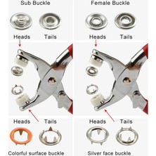 Fantastik Store Metal Çıtçıtlı Düğme Pensesi ve Düğmesi (25 Set) - Lisinya