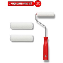Trend Ak Home 3’lü Kadife Boyacı Seti | 10 cm Rulo Sap + 2 Adet Kadife Rulo Yedeği