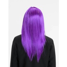 Fantastik Store Mor Renk Düz Kesim Uzun Parti Peruğu Takma Saç - Lisinya