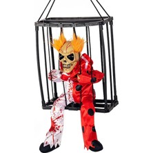 Fantastik Store Hareketli Sesli Sensörlü Mahkum Joker Iskelet Dekorasyon 22X27 cm - Lisinya