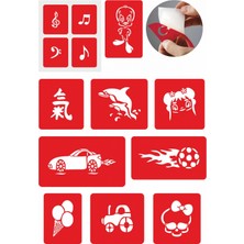 Supertrend Çocuksu Tasarımlar Geçici Dövme Şablonları 10 Adet Kampanya Ürünü