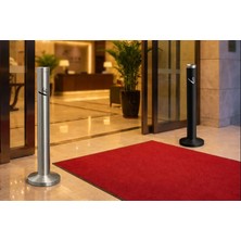 Metal Sigara Küllüğü Paslanmaz Dış Mekan Metal Küllük Izmaritlik Ayaklı Küllük Siyah Renk