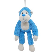 Fantastik Store Peluş Maymun 40 cm - Yumuşak Peluş - G5501 - Mavi (Lisinya)