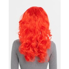 Fantastik Store Kırmızı Renk Uzun Dalgalı Parti Peruğu - Lisinya