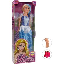 Fantastik Store Prenses Bebek 30 cm - 66774 - 6 - Mavi (Lisinya)