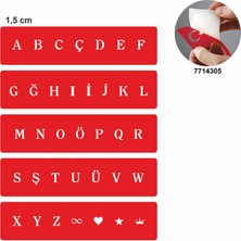 Supertrend Düz Font Şerit Harf Seti Geçici Dövme Şablonu