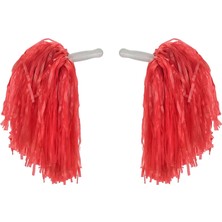 Fantastik Store 1 Çift ( 2 Adet ) Kırmızı Renk 23 Nisan Gösteri Ponponu - Lisinya