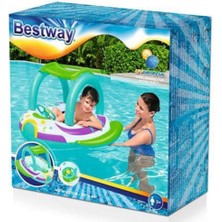 Fantastik Store Bestway Gölgelikli Direksiyonlu Kornalı Bot 107X102 cm - 34149 (Lisinya)