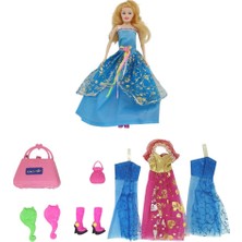 Fantastik Store Bebek Yedek Elbiseli ve Aksesuarlı - 1115-21 - Mavi (Lisinya)