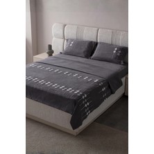 Swita Zen Baklava Desen Çift Kişilik Nakışlı Yatak Örtüsü Seti Şönil Kumaş Punch Nakışlı 240X260CM