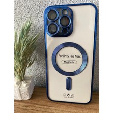 Iphone 15 Promax Lens Korumalı Magsafe Şeffaf Silikon Kılıf