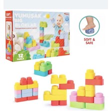 Yumuşak Soft Big Blok Le Go Seti Büyük Yumuşak Yapı Bloklar Eğitici Bebek Oyuncakları 12 Parça