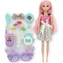 Fantastik Store Güzellik Seti 7 Parça Aksesuarlı Bebek Seti - Beyaz Etekli (Lisinya)