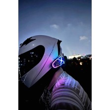 Fantastik Store Helmet Graffiti Motor Kask Kulaklık Rgb Modlu Su Geçirmez 6.0 Bluetooth Intercom Yenı Model - Lisinya