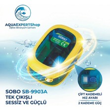 Sobo Ayarlanabilir Çift Kademe Hızlı -  Tek Çıkışlı Akvaryum Hava Motoru SB-9903A