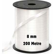 Ra-bant Beyaz Rafya Ip 8 mm x 200 Metre Balon Ipi Hediye Paketleme