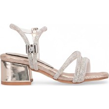 Ayakkabı Fuarı Elit A-F-K95-26Y Filet Kız Çocuk Abiye Ayakkabı Altın