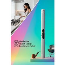 Slim Lüks Mutfak Pipo Çakmağı - Gazlı Uzun Barbekü Ateşleyici - Modern Tasarım  Nemere
