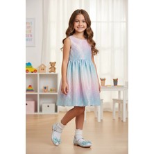 Ayakkabı Fuarı Elit HY-F-509-26Y Filet Kız Çocuk Babet Mavi