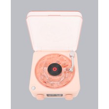 Fantastik Store 3-Ü-1 Gece Işığı Bluetooth Hoparlör ve Dijital Saat Vintage Plak Çalar Tasarımlı - Lisinya