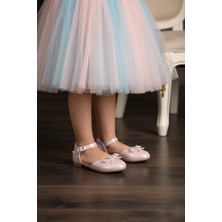 Ayakkabı Fuarı Elit A-F-BIYIK-26Y Filet Kız Çocuk Babet Pudra