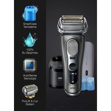 Braun Profesyonel Sakal Kesimi Için Geliştirilmiş Altın Titanyum Kaplamalı Folyo Başlıklı Su Geçirmez Islak Kuru Kullanıma Uygun 3 Parça Premium Tıraş Makinesi Series 9 Pro+