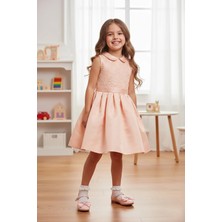 Ayakkabı Fuarı Elit HY-P-501-26Y Filet Kız Çocuk Babet Pudra
