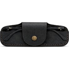 Bakani Leather Hakiki Deri El Yapımı Gözlük Kılıfı, Erkek & Kadın, Çıtçıtlı, Dayanıklı ve Şık Tasarım, Hediyelik