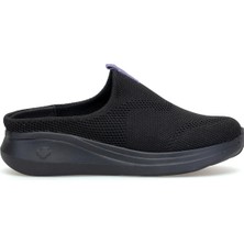 King Paolo K5221 Alabanda Kadın Memory Foam Sabo Terlik Siyah