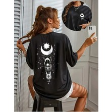 Divin Desenli Kadın T-Shirt, Günlük Grafik T-Shirt