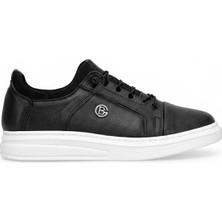 Ayakkabı Fuarı Elit 26YSLCPC610C Erkek Hakiki Deri Casual Ayakkabı Siyah - Beyaz