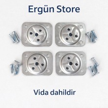 Ergün Store Metal Sehpa ve Ahşap Ayak Bağlantı Aparatı Açılı Ayak Aparatı Zigon Sehpa Masa Koltuk Metal