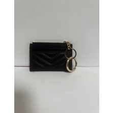 Fantastik Store Kadın Fermuarlı Kartlık Siyah Yan Cüzdan