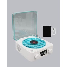 Fantastik Store 3-Ü-1 Gece Işığı Bluetooth Hoparlör Dijital Saat Vintage Plak Çalar Tasarımlı - Lisinya